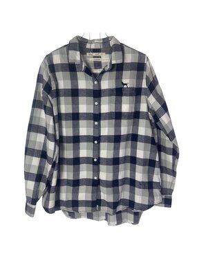 Woolrich x Black Dog Marthas Vineyard Pemberton Flannel Shirt Large Blue Plaid